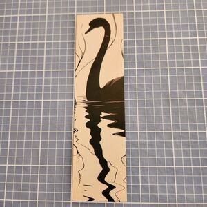10/$10 Bookmark Swan One Sided Paper Card Stock Book Mark Bookmarker